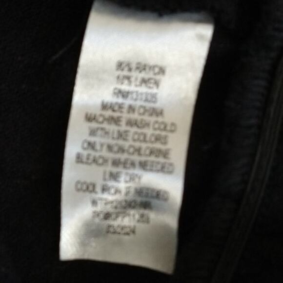 Urban Social Linen Blend Black Camisole Tank Top Size M – Square Neck - Picture 4 of 9